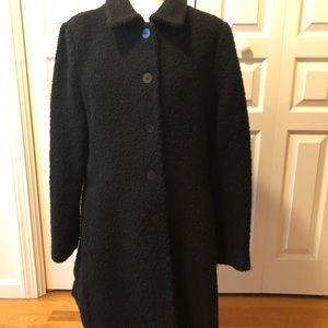 Talbots Black Boucle Coat